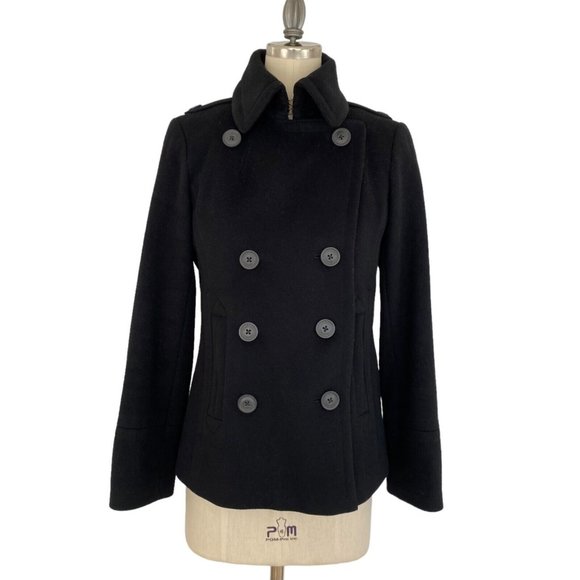 J. Crew Jackets & Coats J Crew Womens Peacoat Black Double Breasted
